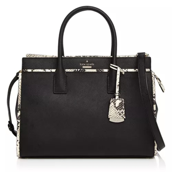 Kate Spade-Cameron Street " Candace " Snakeskin-Embossed Satchel 🖤♠️ - Picture 1 of 9